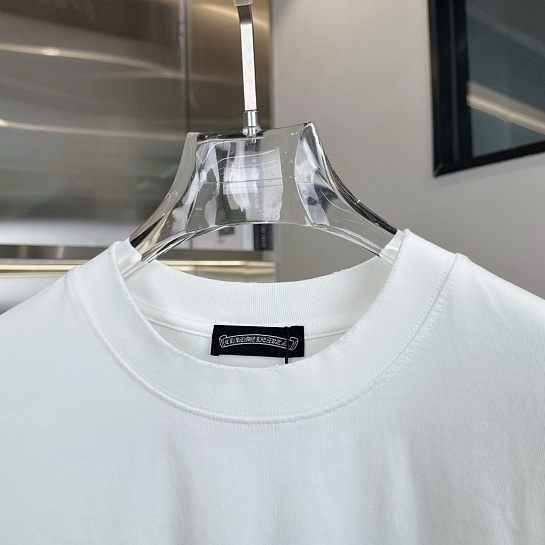 Белая оверсайз футболка Chrome Hearts Premium