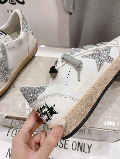 Женские кожаные кроссовки Golden Goose Super Star premium   
