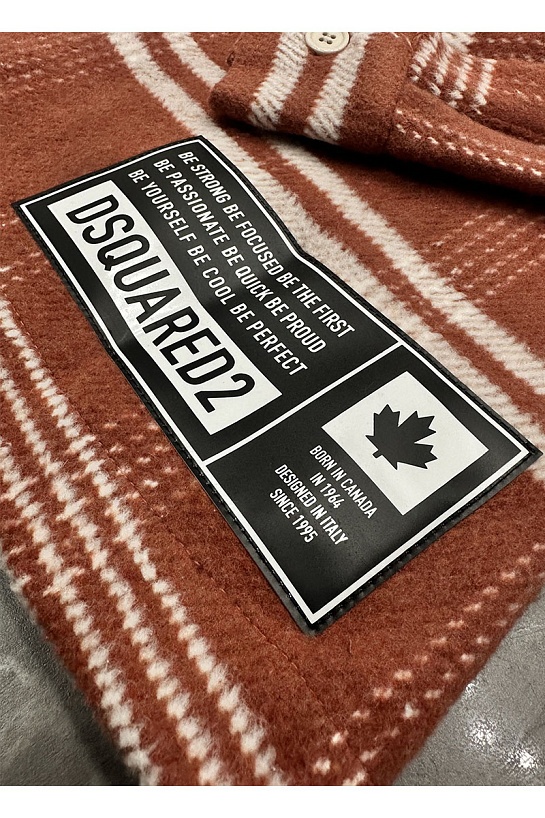 Утеплённая клетчатая рубашка Dsquared2