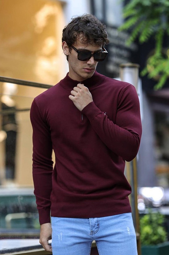 Мужская кофта Роlо Ralрh Lаurеn half-zip - Burgundy