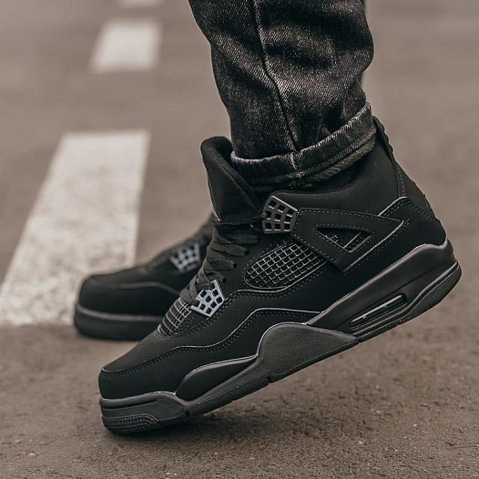 Кроссовки Nike Air Jordan 4 Retro "Black Cat" premium   