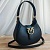 Кожаная сумка Mini Brioche Hobo 22x13.5 см - Black