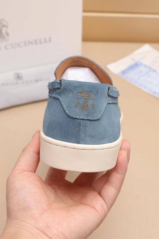 Мужские замшевые лоферы Brunello Cucinelli