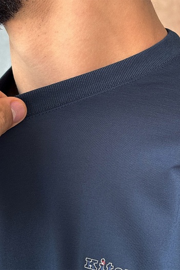 Мужская тёмно-синяя футболка Kiton   