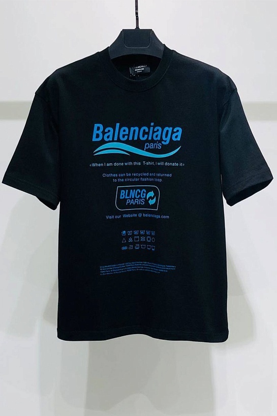 Оверсайз футболка Balenciaga Recycle - Black