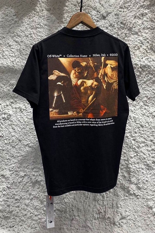 Чёрная оверсайз футболка Off-White Caravaggio Painting