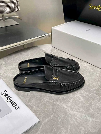 Женские кожаные мюли Yves Saint Laurent premium   