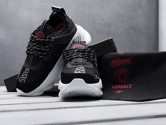 Кроссовки Versace Chain Reaction 2 Chainz - Black / White