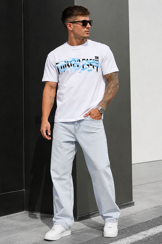 Футболка белого цвета Philipp Plein Clouds graphic-print