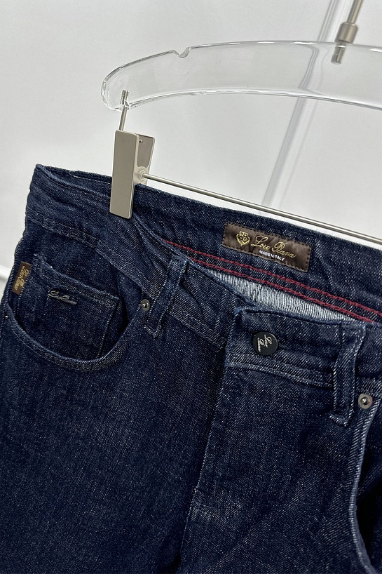 Джинсы тёмно-синего цвета Loro Piana regular fit