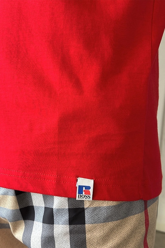 Мужская красная футболка Hugo Boss