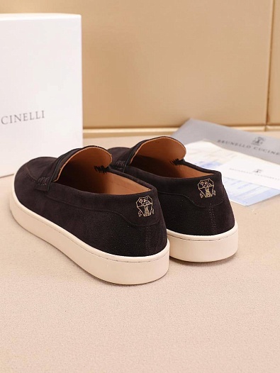 Мужские замшевые лоферы Brunello Cucinelli   