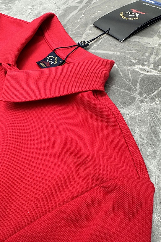 Красное поло Paul & Shark logo-embroidered