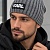 Мужская шапка серого цвета Karl Lagerfeld logo-patch