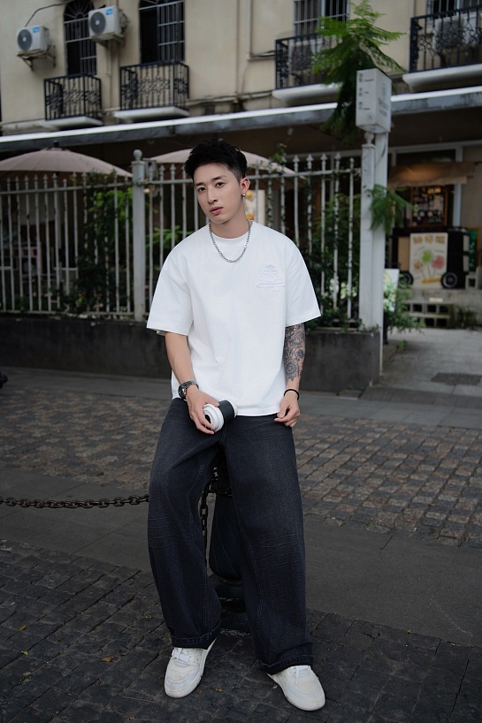 Белая оверсайз футболка Chrome Hearts Premium