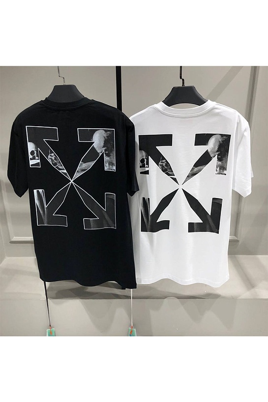 Чёрная оверсайз футболка Off-White Caravaggio Arrows