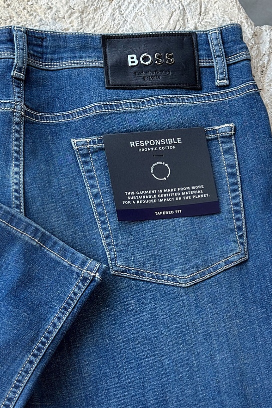 Мужские синие джинсы Hugo Boss relaxed fit