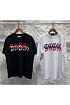 Чёрная оверсайз футболка Gucci mirror-logo