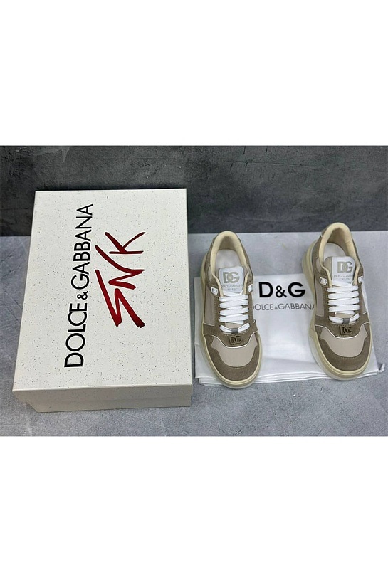 Женские комбинированные кроссовки Dolce&Gabbana New Roma