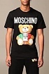 Мужская чёрная футболка Moschino Couture Bear Toy