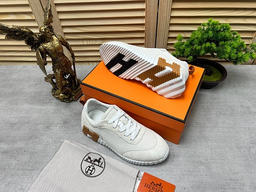 Мужские кроссовки Hermes Bouncing - White   
