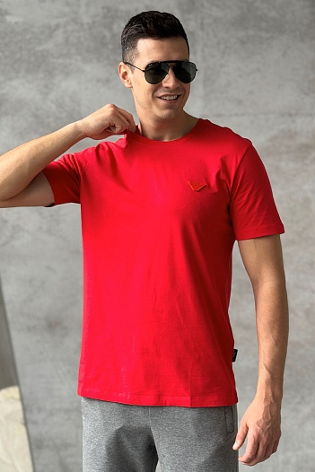 Красная мужская футболка Emporio Armani 7   