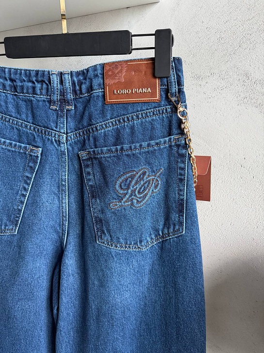 Женские синие джинсы Loro Piana premium