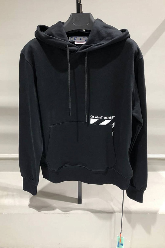 Чёрное худи Off-White logo-print drawstring