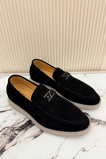 Мужские замшевые лоферы Ermenegildo Zegna   