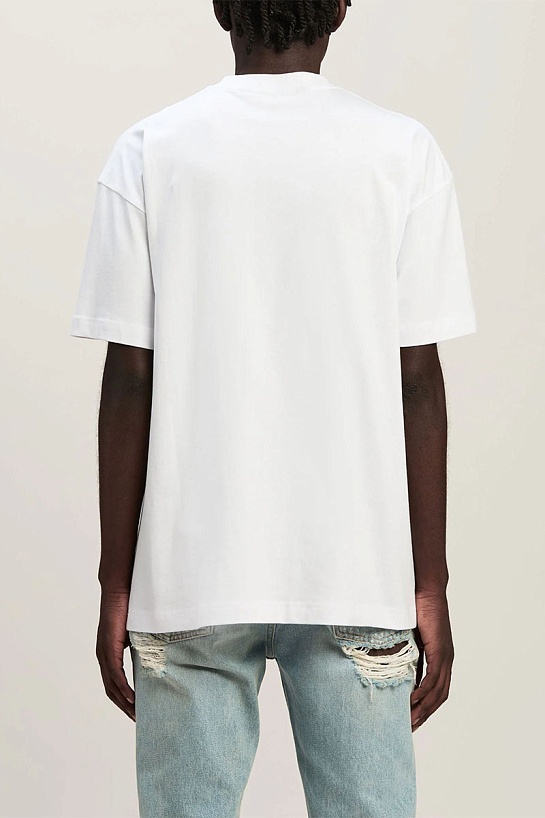 Белая футболка Palm Angels Los Angeles monogram spray