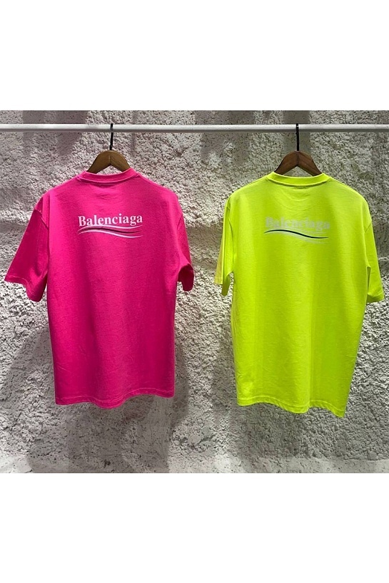 Мужская оверсайз футболка Balenciaga зелёного цвета