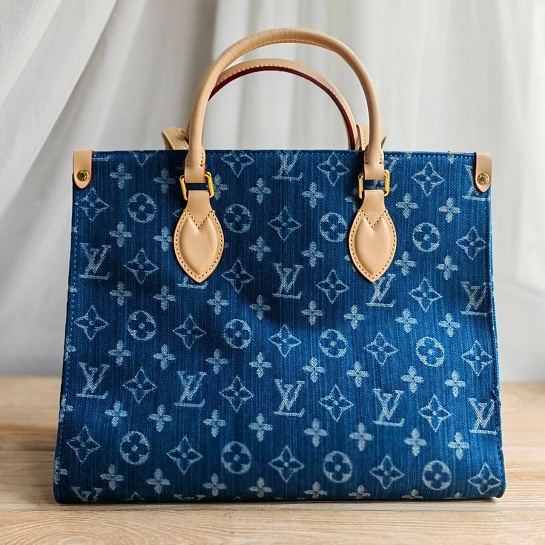 Женская сумка Louis Vuitton tote denim 34x26 см
