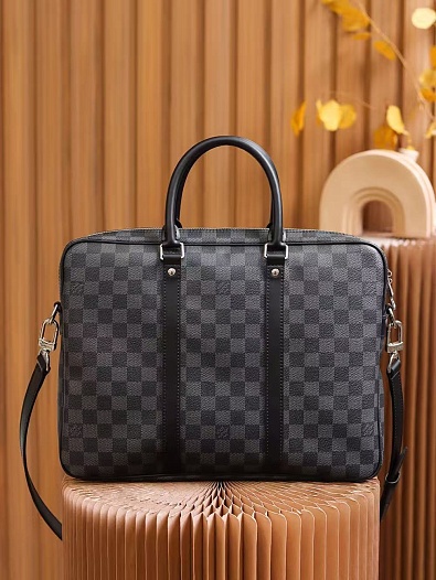 Кожаный портфель Louis Vuitton premium 35x27x6 см   