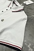 Мужское поло белого цвета Moncler logo-patch