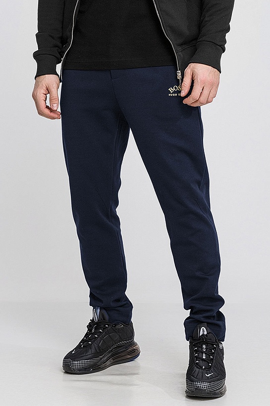 Тёмно-синие спортивные штаны Hugo Boss logo-embroidered
