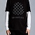 Чёрная оверсайз футболка Moncler Checked logo-print