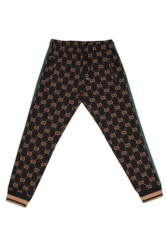 Чёрные спортивные штаны Gucci GG monogram