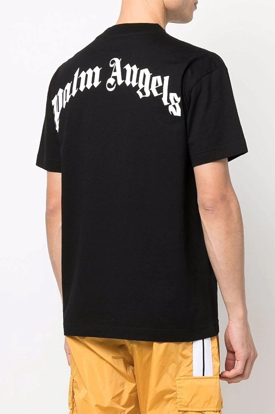 Чёрная оверсайз футболка Palm Angels Shark