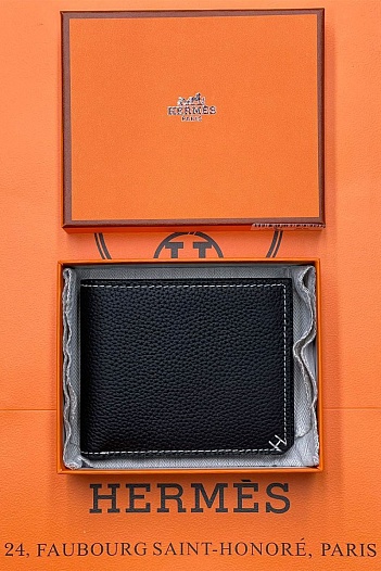 Кожаный кошелёк Hermes 12х10 см   
