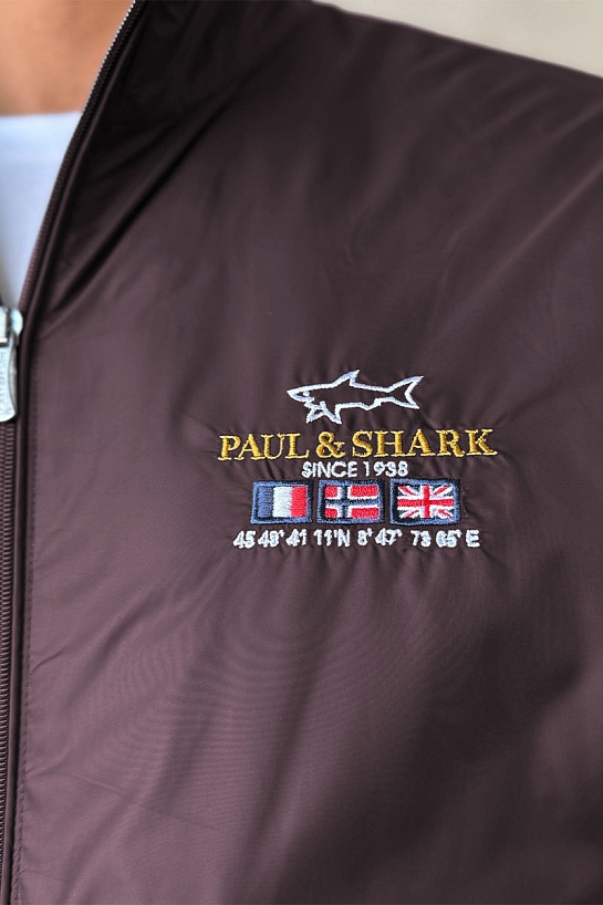 Мужская бордовая куртка Paul & Shark Anchor logo