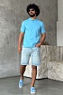 Светло-синие джинсовые шорты Hugo Boss relaxed fit