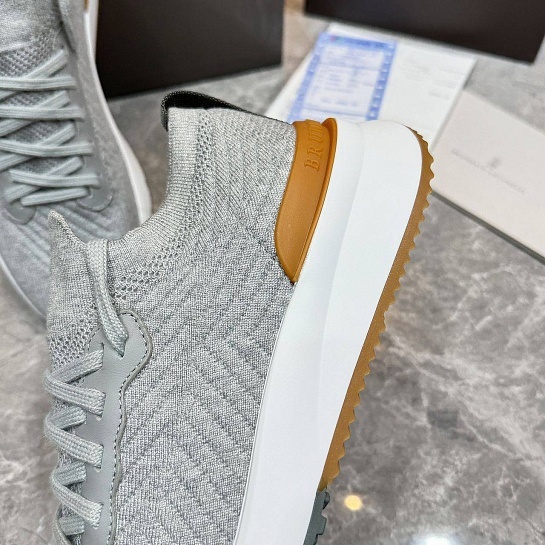 Мужские кроссовки Brunello Cucinelli knitted - Light Grey