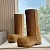 Женские ботинки Balenciaga Alaska Fur High Boot Premium  - Brown