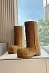 Женские ботинки Balenciaga Alaska Fur High Boot Premium  - Brown