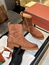 Женские замшевые сапоги Loro Piana premium - Brown