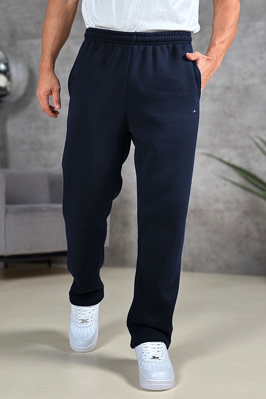 Утеплённые штаны на флисе Paul & Shark тёмно-синего цвета