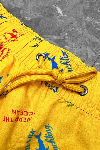 Мужские жёлтые шорты Paul & Shark "Wear the Ocean"   