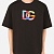 Чёрная оверсайз футболка Dolce&Gabbana multi-colored logo