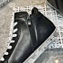 Кожаные кроссовки с мехом Premiata high-top - Black
