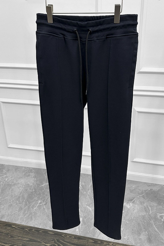 Тёмно-синие спортивные штаны Emporio Armani logo-patch